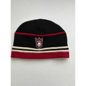 West Coast Choppers Beanie Hat Black Red Acrylic Skull Logo Knit Cap